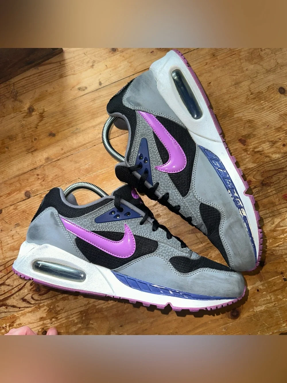 Nike Air Max Correlate Womens Size 9.5 White Gray Purple Shoes Sneakers